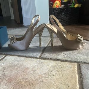 Champagne sparkle heels